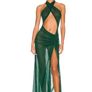Green Mesh Wrap Gown - Kim Shui 🌺